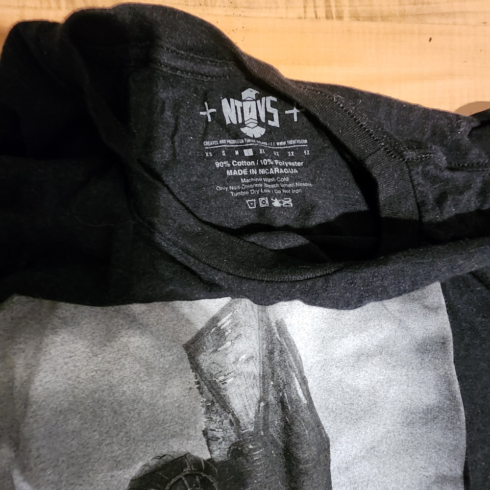 NTVS Limited Addition Black Graphic T-Shirt with Gray Print - Picture 2 of 3